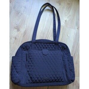 Vera Bradley Make a Change Baby Diaper Tote Bag Changing Pad Solid Navy Blue